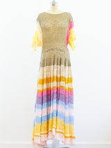Striped Pastel Hand Crocheted Dress Dress arcadeshops.com