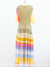 Striped Pastel Hand Crocheted Dress Dress arcadeshops.com