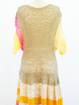 Striped Pastel Hand Crocheted Dress Dress arcadeshops.com