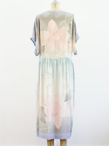 Ombre Silk Floral Dress Dress arcadeshops.com