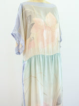 Ombre Silk Floral Dress Dress arcadeshops.com