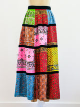 Patchwork Bandana Print Maxi Skirt Skirt arcadeshops.com