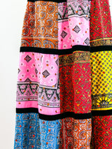 Patchwork Bandana Print Maxi Skirt Skirt arcadeshops.com