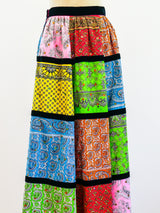 Patchwork Bandana Print Maxi Skirt Skirt arcadeshops.com