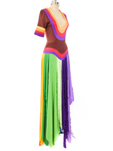 Giorgio di Sant'Angelo Rainbow Scarf Dress Dress arcadeshops.com