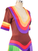 Giorgio di Sant'Angelo Rainbow Scarf Dress Dress arcadeshops.com