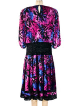 Diane Freis Devore Velvet Ombre Dress Dress arcadeshops.com