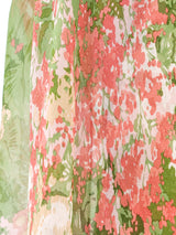 Malcolm Starr Floral Printed Caped Gown Dress arcadeshops.com