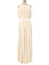 Rhinestone Embellished Pleated Palazzo Jumpsuit Jumpsuit arcadeshops.com