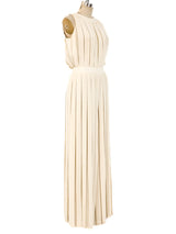 Rhinestone Embellished Pleated Palazzo Jumpsuit Jumpsuit arcadeshops.com