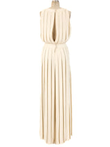 Rhinestone Embellished Pleated Palazzo Jumpsuit Jumpsuit arcadeshops.com