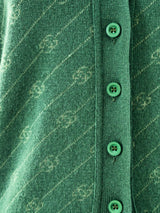 Gucci Logo Knit Cashmere Cardigan Top arcadeshops.com