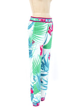 Leonard Paris Floral Printed Terry Joggers Bottom arcadeshops.com