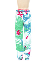 Leonard Paris Floral Printed Terry Joggers Bottom arcadeshops.com