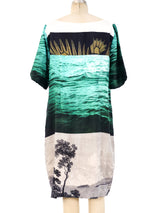 Dries Van Noten Water Motif Printed Shift Dress Dress arcadeshops.com