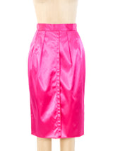 Dolce and Gabbana Fuchsia Satin Skirt Bottom arcadeshops.com