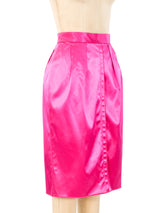 Dolce and Gabbana Fuchsia Satin Skirt Bottom arcadeshops.com