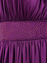 Bill Tice Plum Jersey Halter Gown Dress arcadeshops.com
