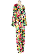 Clovis Ruffin Floral Printed Jumpsuit Jumpsuit arcadeshops.com
