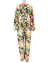 Clovis Ruffin Floral Printed Jumpsuit Jumpsuit arcadeshops.com