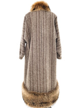 Gucci Fox Fur Trimmed Knit Coat Outerwear arcadeshops.com