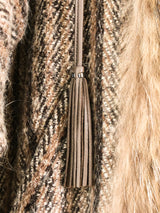 Gucci Fox Fur Trimmed Knit Coat Outerwear arcadeshops.com