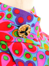 1990 Yves Saint Laurent Printed Fringe Ensemble Suit arcadeshops.com