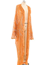 Glitter Embellished Fringed Duster Jacket arcadeshops.com