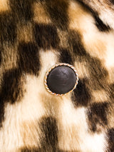 Chevron Faux Fur Coat Outerwear arcadeshops.com