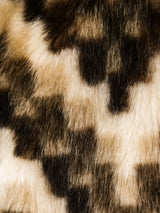Chevron Faux Fur Coat Outerwear arcadeshops.com