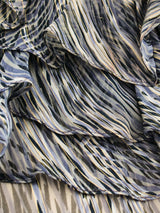 Abstract Print Ruffled Silk Top Top arcadeshops.com