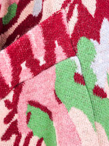 Gene Ewing Skiing Intarsia Cocoon Cardigan Jacket arcadeshops.com