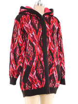 Yves Saint Laurent Intarsia Knit Hooded Jacket Jacket arcadeshops.com