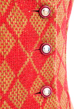 1960's Argyle Wool Jumpsuit Suit arcadeshops.com