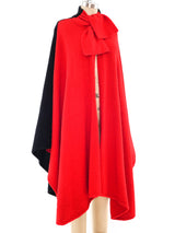 Valentino Red and Black Alpaca Cape Outerwear arcadeshops.com