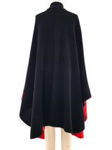 Valentino Red and Black Alpaca Cape Outerwear arcadeshops.com