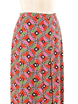 Jean Louis Scherrer Optical Printed Skirt Ensemble Suit arcadeshops.com