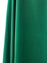 Donald Brooks Emerald One Shoulder Jersey Gown Dress arcadeshops.com