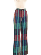 Multicolor Checker Knit Trouser Bottom arcadeshops.com