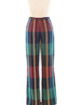 Multicolor Checker Knit Trouser Bottom arcadeshops.com