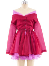 Off The Shoulder Silk Organza Mini Dress Dress arcadeshops.com