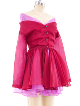 Off The Shoulder Silk Organza Mini Dress Dress arcadeshops.com