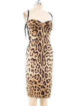 Dolce and Gabbana Leopard Print Bustier Dress Dress arcadeshops.com