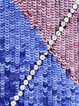 Oscar de la Renta Sequin Embellished Argyle Top Top arcadeshops.com