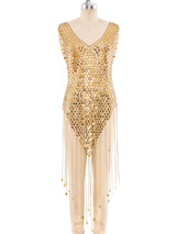 1960's Chain And Disc Fringe Dress Dress arcadeshops.com