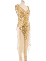 1960's Chain And Disc Fringe Dress Dress arcadeshops.com