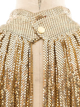Gold Metal Mesh Halter Ensemble Suit arcadeshops.com