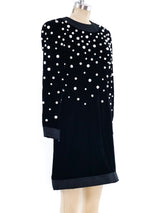 Givenchy Faux Pearl Embellished Velvet Dress Dress arcadeshops.com