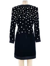 Givenchy Faux Pearl Embellished Velvet Dress Dress arcadeshops.com