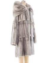 Adolfo Silver Mink Swing Coat Outerwear arcadeshops.com